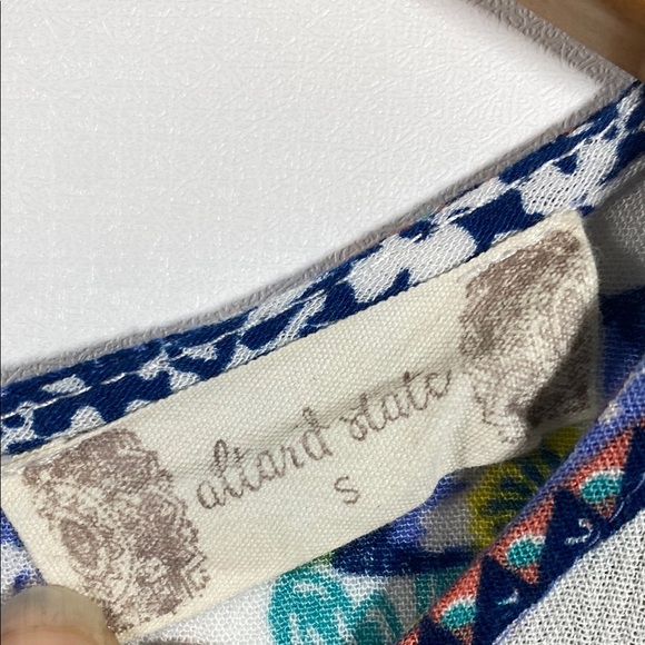 Altar'd State Blue and White Mixed Print Flowy Floral Dress - Picture 3 of 7